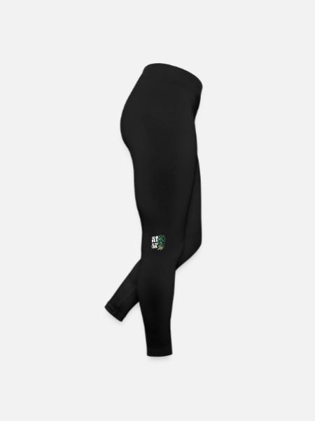 Bleib wild, bleib frei - Frauen Jersey Leggings - Schwarz - Rechts