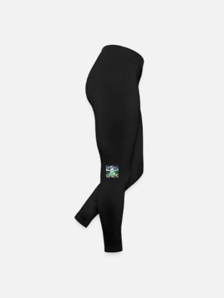 UFO & Cabbage - Green Invasion - Women’s Jersey Leggings - black - Right