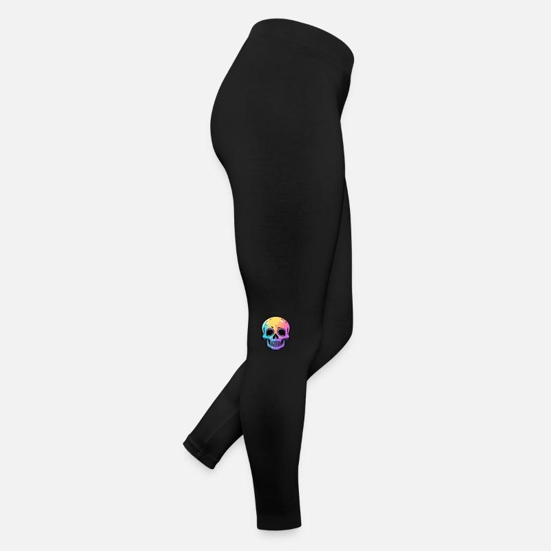 Totenkopf Halloween Bunt Skelett Frauen Jersey Leggings