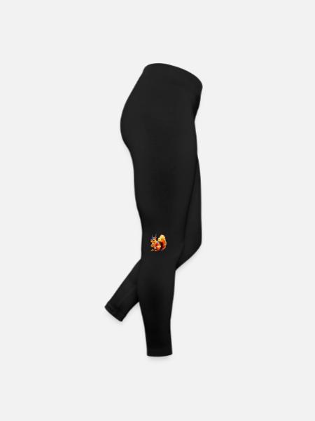 Rapide et rusé, comme un écureuil - Legging en jersey Femme - noir - Droite