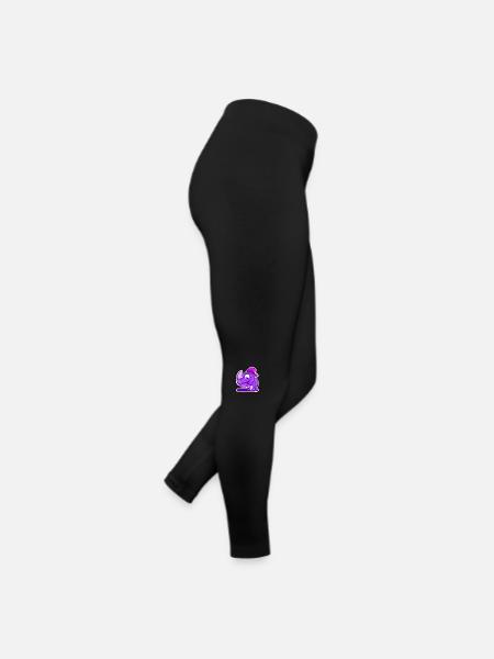 Cute Baby Rhino Rhinooo with Cap - Women’s Jersey Leggings - black - Right