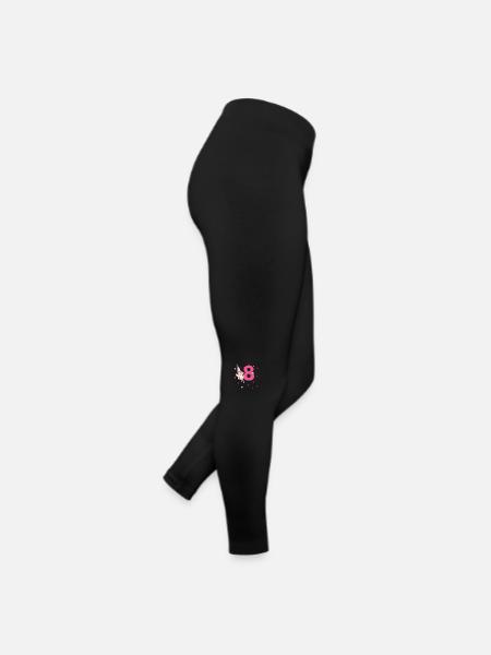 8th Birthday Pink Fairy - Women’s Jersey Leggings - black - Right
