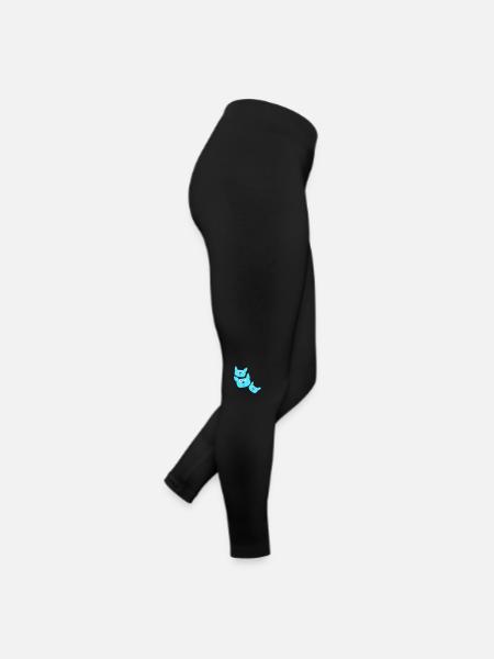3 chats confus à l’air curieux Drôle de grimace - Legging en jersey Femme - noir - Droite