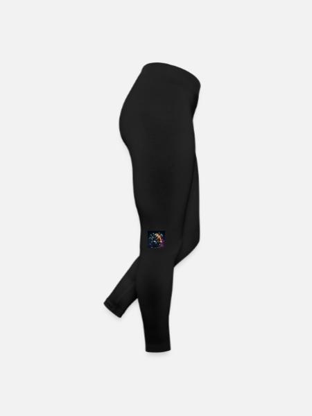 Kosmischer Ausbruch - Frauen Jersey Leggings - Schwarz - Rechts