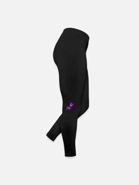 Hübsche Schöne Rose Blüte Blatt Röschen Romantisch - Frauen Jersey Leggings - Schwarz - Rechts