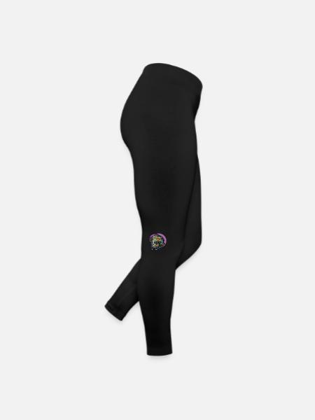 Brüllender Tiger - Frauen Jersey Leggings - Schwarz - Rechts