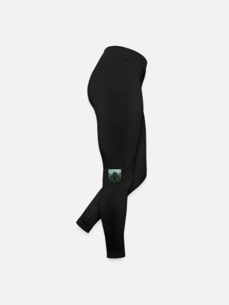 drachenqodelING - Frauen Jersey Leggings - Schwarz - Rechts