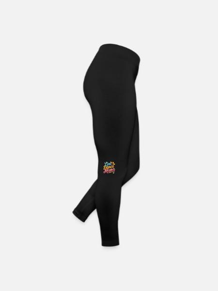 Mama tanzt Line Dance Line Dancing Mom - Frauen Jersey Leggings - Schwarz - Rechts