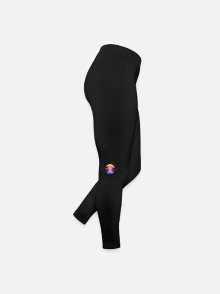Paysage fluvial au coucher du soleil - Outdoorfan - Legging en jersey Femme - noir - Droite