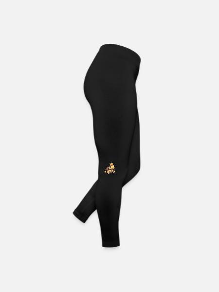 Tortue Cartoon Couronne - Legging en jersey Femme - noir - Droite