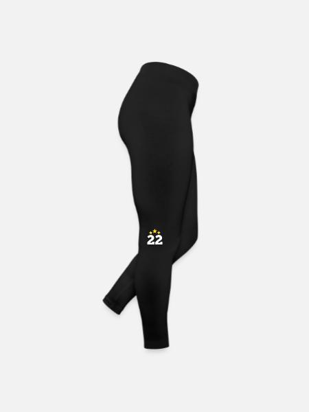 22 Jahre Stern - Geschenk zum 22. Jubiläum - Frauen Jersey Leggings - Schwarz - Rechts