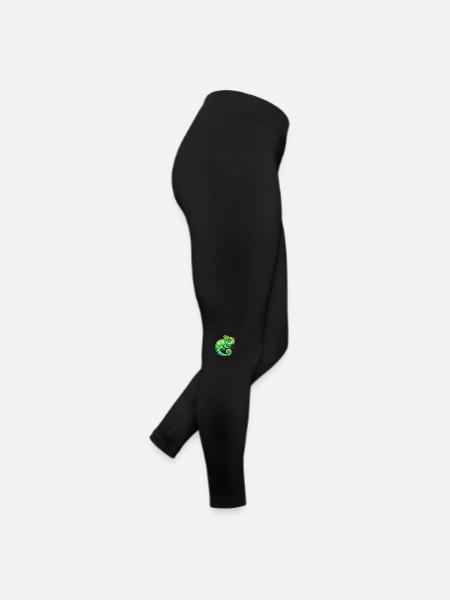 Chameleon Cartoon Animal - Women’s Jersey Leggings - black - Right