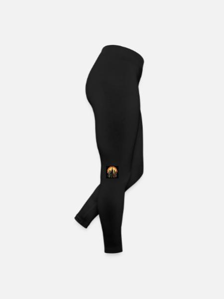 New York Art Deco - Frauen Jersey Leggings - Schwarz - Rechts