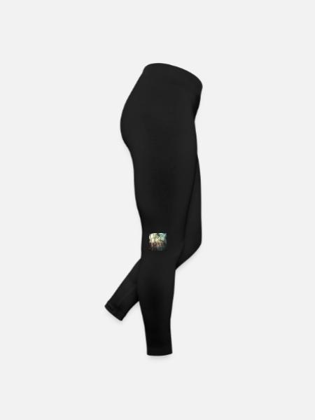 Rave - Frauen Jersey Leggings - Schwarz - Rechts