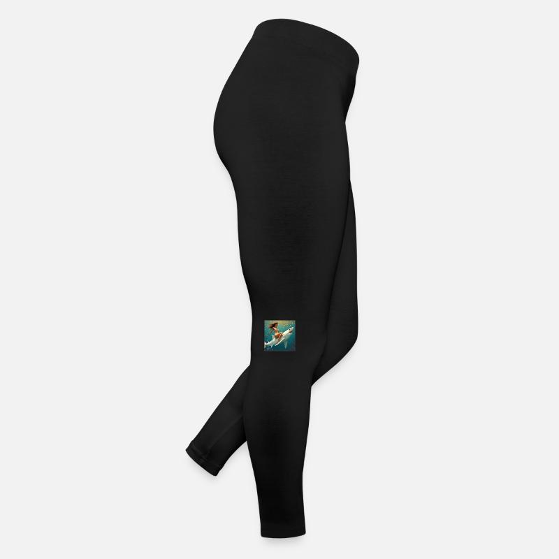 Jazda na rekinie Damskie legginsy z dżerseju