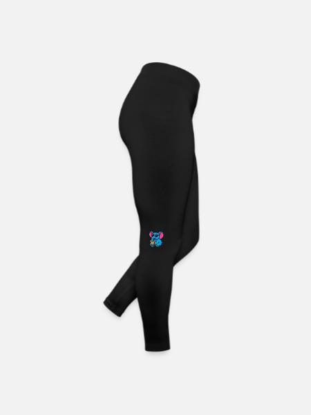 elefant comic cocktail - Frauen Jersey Leggings - Schwarz - Rechts