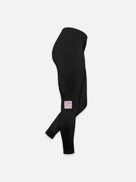 Blume im Regen - Frauen Jersey Leggings - Schwarz - Rechts