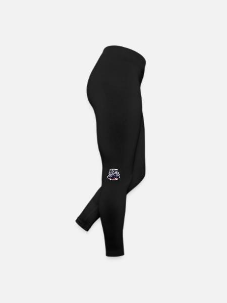 Purple Power - Frauen Jersey Leggings - Schwarz - Rechts