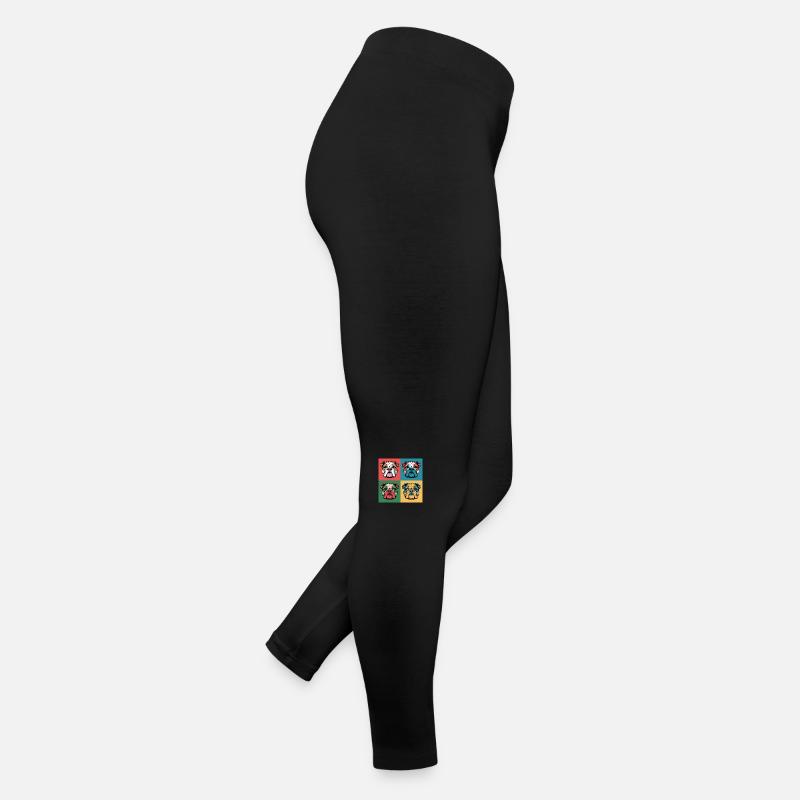 A bulldog with a pop art style Women’s Jersey Leggings