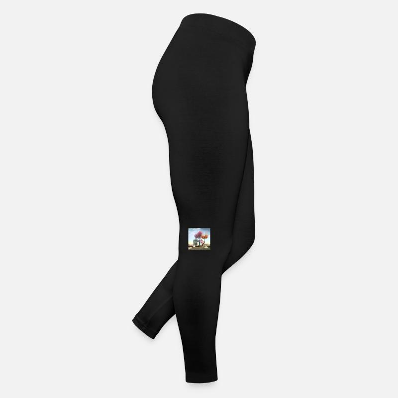kleines verwunschenes Baumhaus Einsamkeit surreal Frauen Jersey Leggings