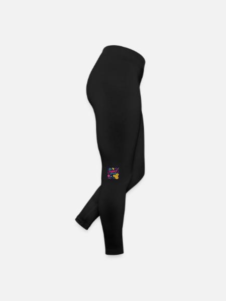 Funky Style – Memphis Madness - Frauen Jersey Leggings - Schwarz - Rechts