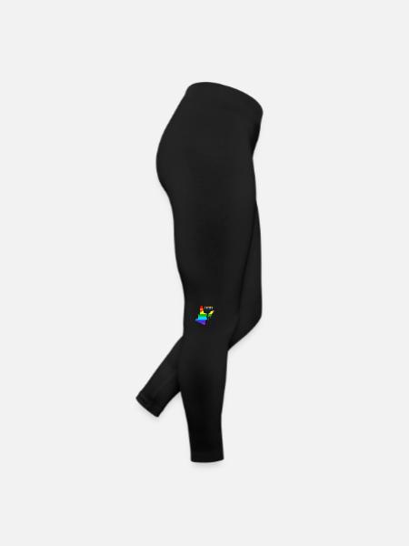 San Pedro, Regenbogen - Frauen Jersey Leggings - Schwarz - Rechts