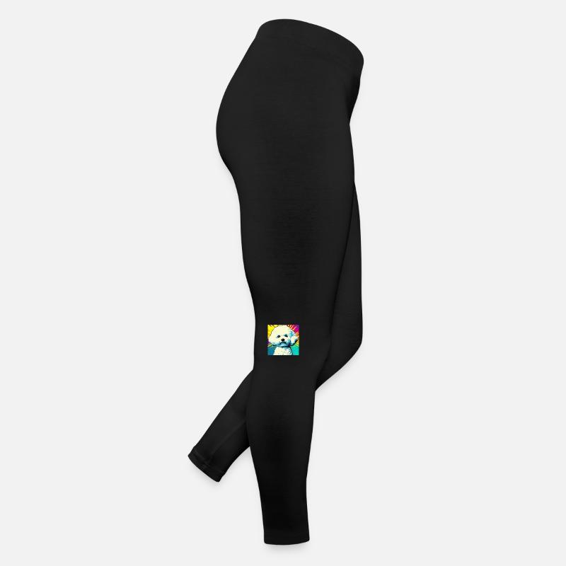 Bichon Frisé Pop art Legging en jersey Femme