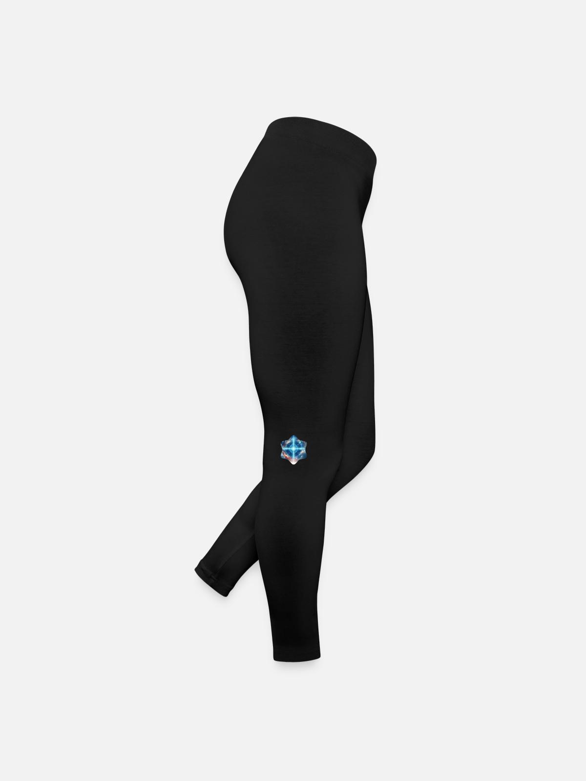 Divine Blue Glow - Women’s Jersey Leggings - black - Right