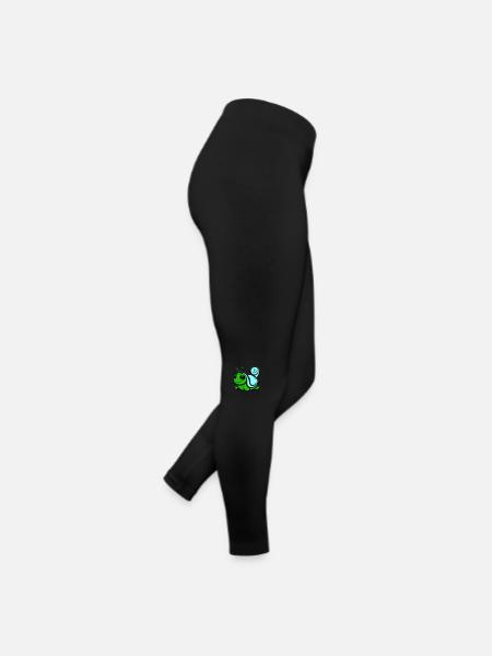 schnecke comic - Frauen Jersey Leggings - Schwarz - Rechts