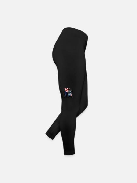 USA, étoiles et ceintures - Legging en jersey Femme - noir - Droite