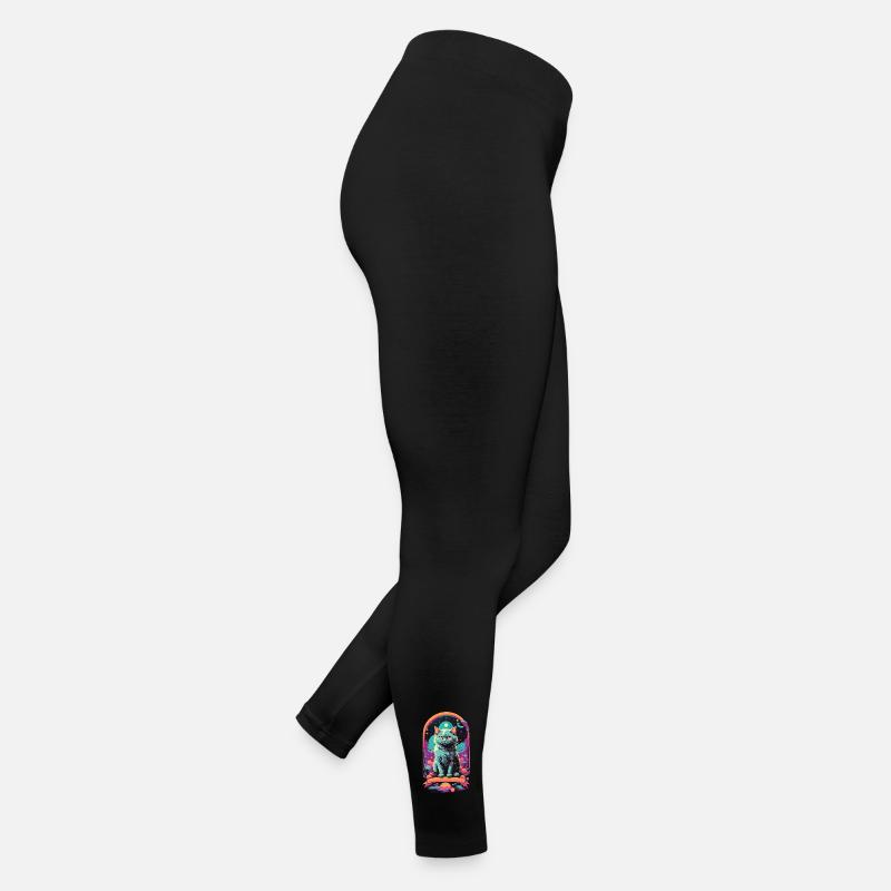 Gothique Pastel chats Magical Night Design Legging en jersey Femme