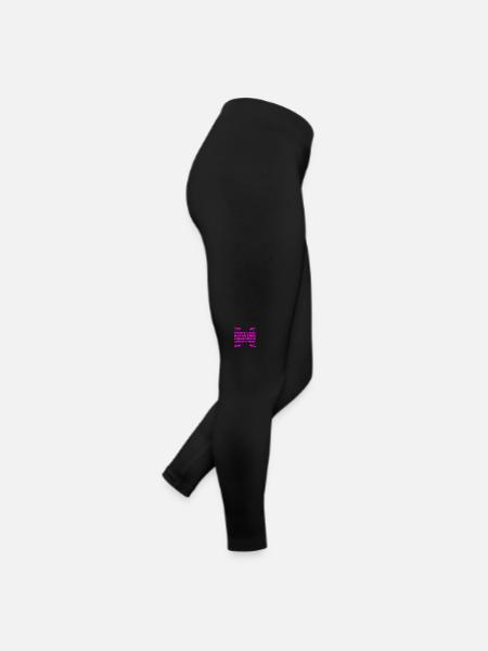 kannst du den Anfang sehen? - Frauen Jersey Leggings - Schwarz - Rechts
