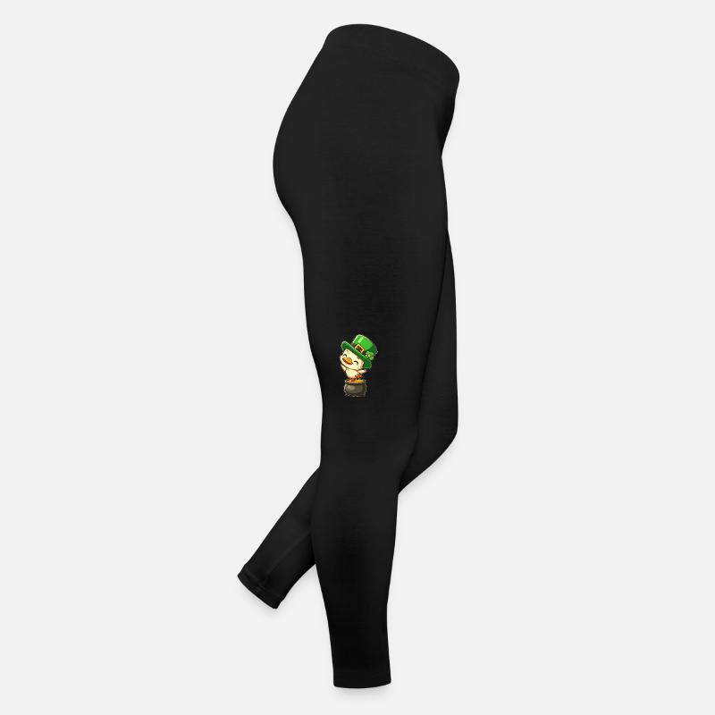 Doux Chapeau Haut de Nuit De La Saint-Patrick Clover Or Legging en jersey Femme
