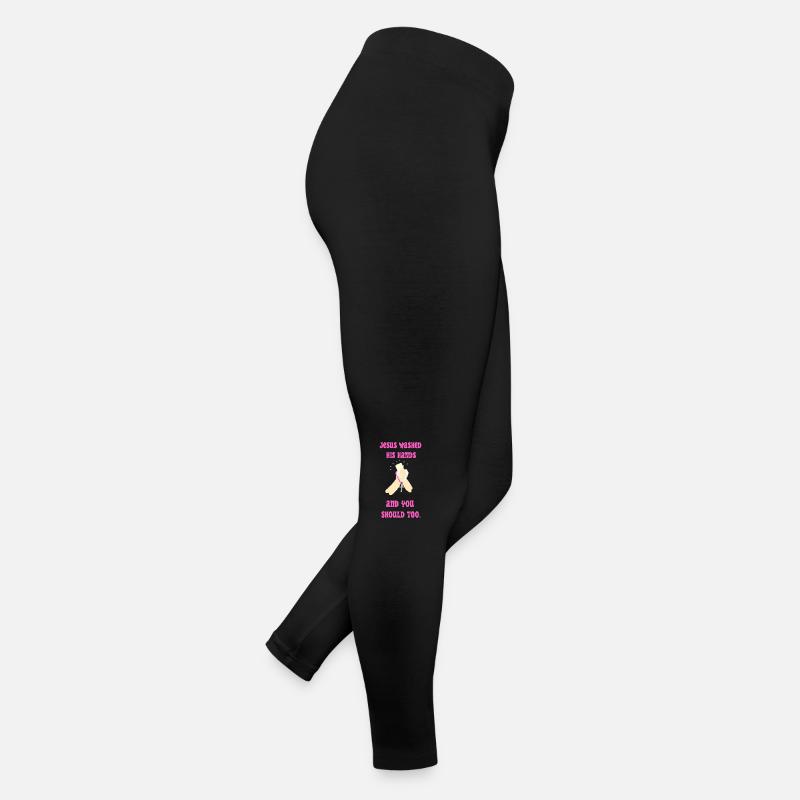Jésus Lavait Ses Mains version rose Legging en jersey Femme