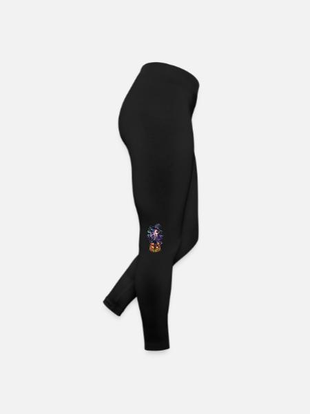 I'm Cute But Witchy für einen Halloween Liebhaber - Frauen Jersey Leggings - Schwarz - Rechts