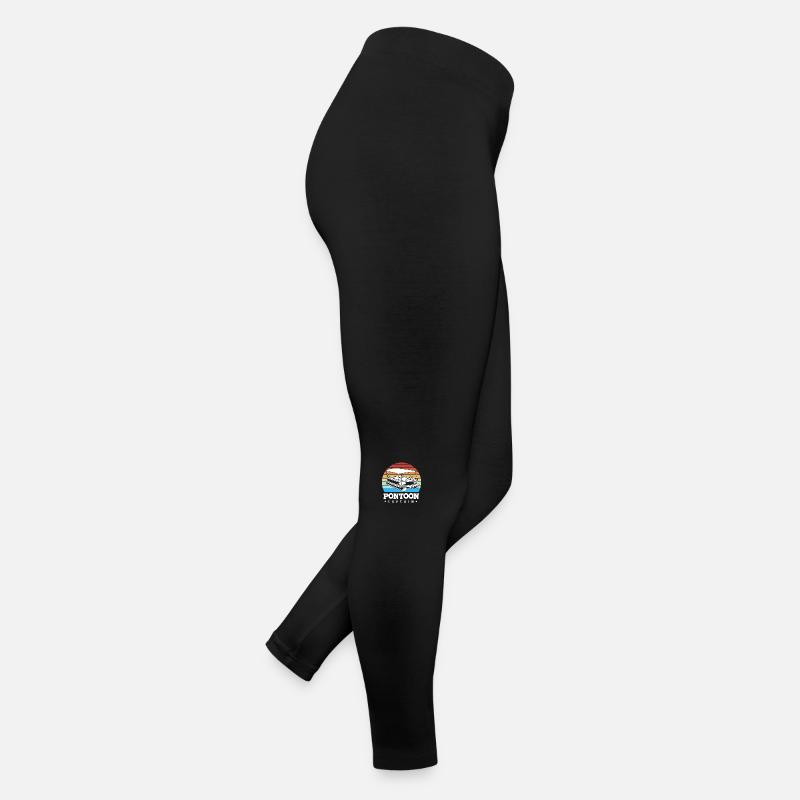 Pontonboot Boot Boote - Frauen Jersey Leggings - Schwarz