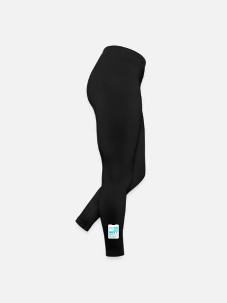 Tablet - Frauen Jersey Leggings - Schwarz - Rechts