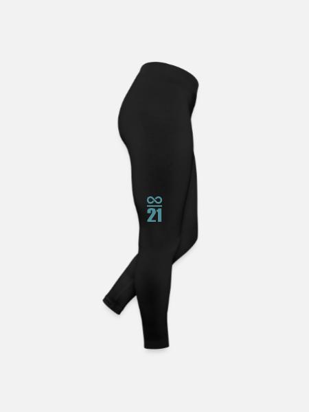 Unendlich durch 21 Millionen Bitcoin - Frauen Jersey Leggings - Schwarz - Rechts