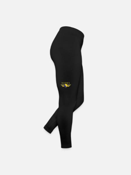 J’aime la Bosnie, T-shirt design de style élégance - Legging en jersey Femme - noir - Droite