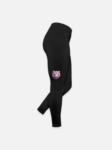 Tiger Head - Women’s Jersey Leggings - black - Right