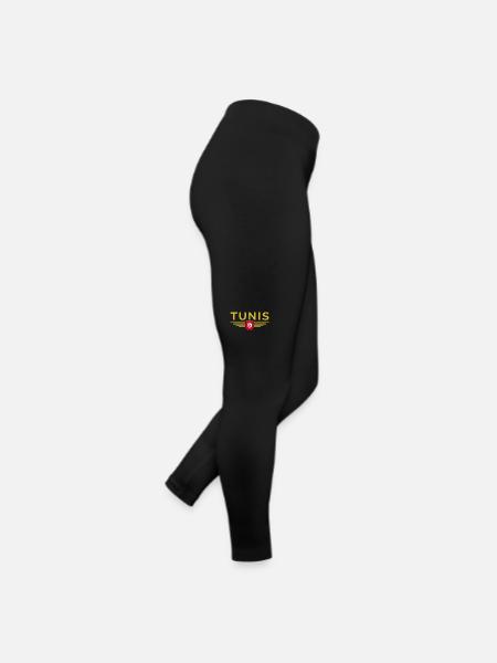 Tunis Design – Für Hauptstadtliebhaber - Frauen Jersey Leggings - Schwarz - Rechts