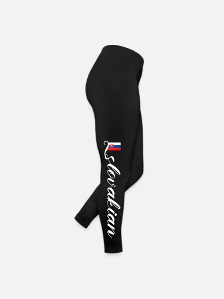 Slowakei - Frauen Jersey Leggings - Schwarz - Rechts