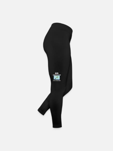 SIG Zoom sur la cartographie des couches Technologie géospatiale - Legging en jersey Femme - noir - Droite