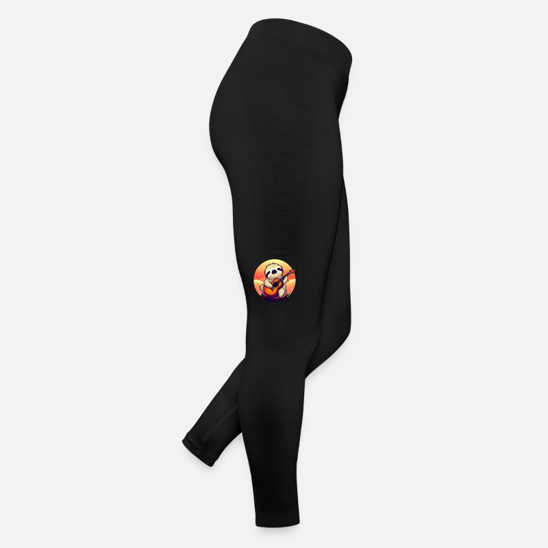 Sloth guitarist at sunset - Relaxed Women’s Jersey Leggings
