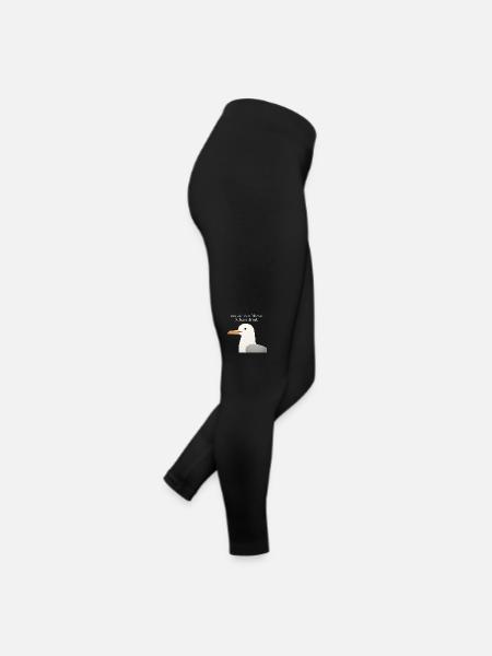 Seagull Saying Funny Be Like a Seagull Humor - Women’s Jersey Leggings - black - Right
