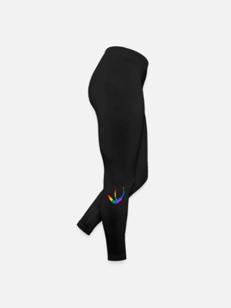 Ring gymnastics in a riot of colors - Women’s Jersey Leggings - black - Right