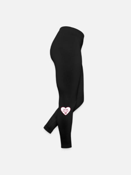Herz aus Zuckerguss - Frauen Jersey Leggings - Schwarz - Rechts