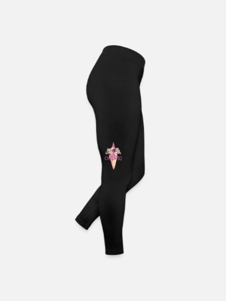 Cornet de crème glacée licorne unique - Legging en jersey Femme - noir - Droite