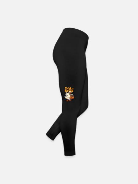 Trick or Goose Halloween Goose - Women’s Jersey Leggings - black - Right