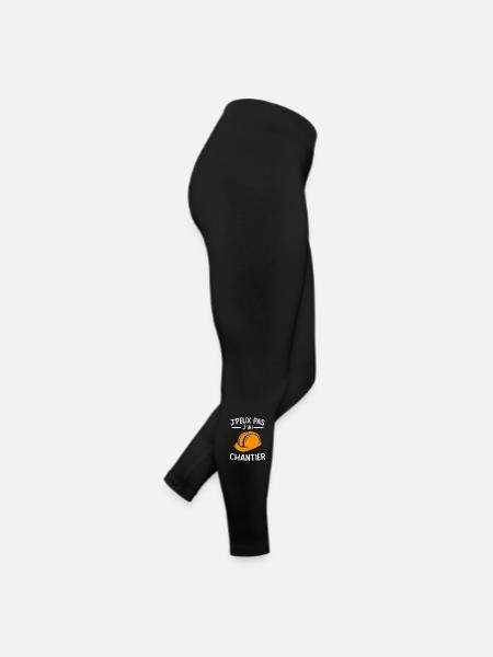 je peux pas j'ai chantier - Legging en jersey Femme - noir - Droite